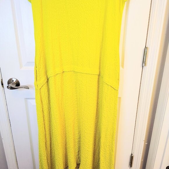 LBISSE Maxi Drop Waist Dress NEW Ankle-Length in Yellow Size XL - Picture 3 of 8
